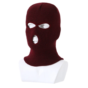 2025 personnalisé en gros chaud 3 trous tricoté chapeau cagoule personnalisé cagoule designer différentes couleurs masque de ski - Product Image 1