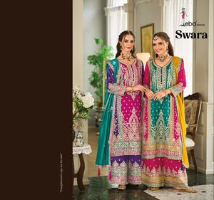 Support de vêtements spéciaux/Adulte Evergreen Design Heavy premium soie Salwar Suit & Dupatta Avec Broderie Travail Fournisseur Indien - Product Image 2