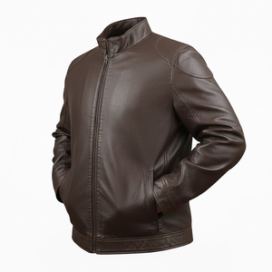 Veste en cuir pour homme hiver 2025 Doublée pour les jeunes d'affaires Grande taille Fermeture éclair Prix bas Meilleure qualité - Product Image 6