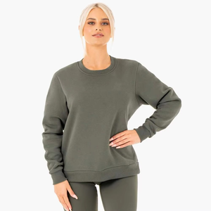 Sudadera de Mujer Más Vendida, 100% Algodón Tejido, Estilo Urbano de Invierno, Color Personalizado, Transpirable, con Abertura Frontal - Product Image 6