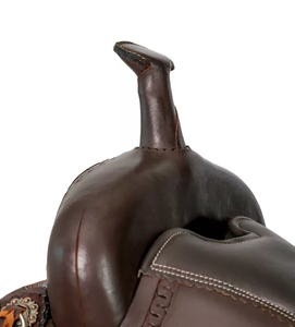 Selle Western en cuir véritable de qualité supérieure pour les courses de barils et l'équitation - Product Image 3