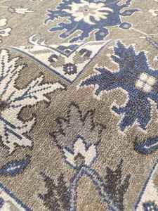 Decoración del hogar Oushak alfombra hecha a mano gris Floral 8x11 sala de estar corredor felpudo conjuntos 1 pieza estilo persa de alta calidad - Product Image 4