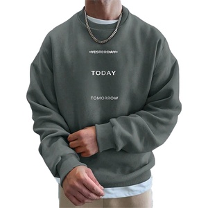 Sudadera Personalizada con Cuello Redondo, Hombros Caídos, Logotipo Impreso Personalizado, Venta al Por Mayor, Sudaderas Básicas para Hombre - Product Image 1