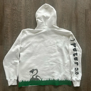 Sudadera con Capucha Corta para Hombre, Diseño Nuevo, Corte en el Dobladillo, Estampado Gráfico con Letras - Product Image 4