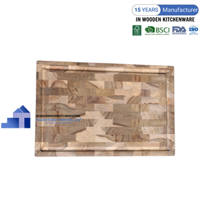 Planche à découper en bois personnalisée à grain d'extrémité naturel la plus vendue pour la vente en gros d'ustensiles de cuisine du fabricant vietnamien pour la vente en gros - Product Image 3