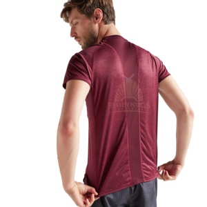 Hombres Fitness Plain Gym camisetas Wear Fitness Shirts Running Gym Workout Ropa Venta al por mayor Hombres Active Wear impresión oferta Ringer - Product Image 3