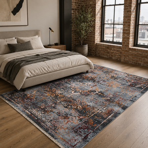 Netline Home Twilight Patina Grey Vintage <b>Washable</b> <b>Rug</b> - Product Image 1