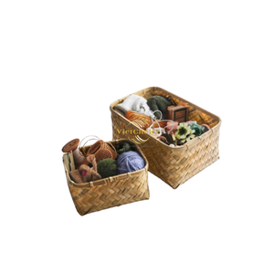 Cesta Organizadora de Bambú Natural Ecológica, Hecha a Mano, Multifuncional, Capacidad de 6-10L, para Decoración Moderna del Hogar - Product Image 4