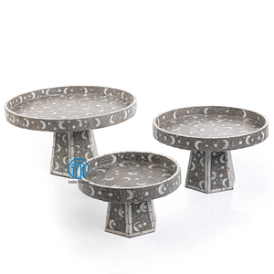 Elevate Your Home Decor Mother of Pearl Stand Handmade MOP <b>Shell</b> Cake Stand Capiz <b>Shell</b> <b>Chocolate</b> Stand Made in Vietnam - Product Image 5