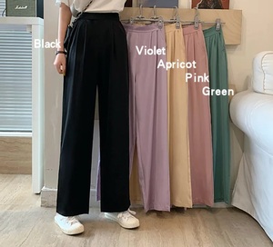Pantalons décontractés pour femmes Automne/Hiver Taille élastique Taille mi-haute Coupe ample Imperméable Respirant Pantalons de survêtement à jambes larges - Product Image 1