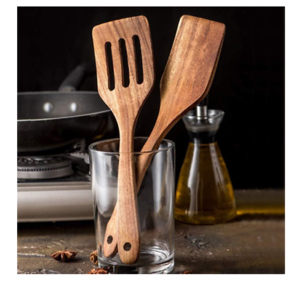 5 uds. Las mejores cucharas de madera para cocinar servidores de ensalada de madera de mango Juego de 2 SERVIDORES DE ENSALADA DE MADERA JUEGO DE 2 HECHO A MANO KETCHENWAR ÚNICO - Product Image 2