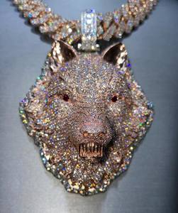 Personnalisé 3D Shining Buss VVS Moissanite Pass Diamond Tester Pendentif à breloque plaqué glacé pour hommes - Product Image 1