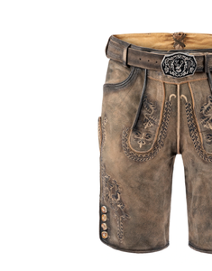 Producto de alta calidad, pantalones cortos bávaros de cuero de ante de cabra, pantalones cortos bávaros Lederhosen bávaros auténticos personalizados para hombres - Product Image 5