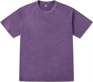 T-shirt classique en coton uni pour homme, basique, doux, fabrication en gros - Product Image 3