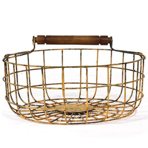 Cesta de Almacenamiento para Cocina con Dos Asas Únicas, Tamaño Personalizado, Venta Directa de Fábrica, Color Dorado de Moda, Metal, para Frutas - Product Image 6