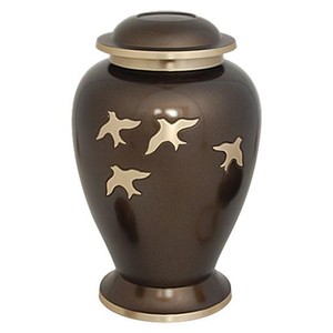 Urne funéraire en métal artisanale pour adultes, urne funéraire décorative artisanale pour cendres humaines, souvenir pour les services funéraires - Product Image 1