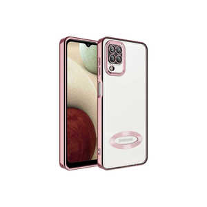 Coque en silicone JoieCreatif Omega Rose Gold pour Samsung Galaxy M12, protection souple de l'appareil photo, avec logo, compatible A34 A24 - Product Image 1