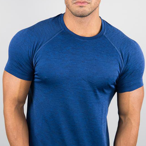 MOQ bajo 100% camisetas lisas de algodón de talla grande para hombre nuevas camisetas deportivas populares para hombre Camisetas de gimnasio en blanco - Product Image 5