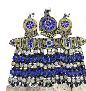 ชุดเครื่องประดับเจ้าสาวแบบอัฟกัน ดีไซน์ล่าสุด สำหรับสุภาพสตรี งานฝีมือยอดนิยม ทำจากสแตนเลส เหมาะสำหรับงานปาร์ตี้ - Product Image 3