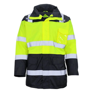 Hi Vis Reflective CE Certified Unisex Work Jacket Safety Uniform Winter Waterproof Bomber <b>Coat</b> with Needle <b>Detection</b> - Product Image 3