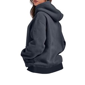 Sweats à capuche pour femmes fabriqués en usine meilleure qualité 100% coton confortable à capuche à manches longues - Product Image 4