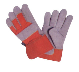 Guantes de trabajo de cuero real Guantes de seguridad de grado con material de revestimiento de poliéster de vinilo de látex Tamaño XL - Product Image 3