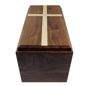 Urnes en bois de conception traditionnelle avec croix urnes adultes de finition naturelle pour les urnes de crémation de cendres humaines à un prix abordable - Product Image 5