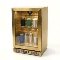 Mini Refrigerador Comercial con Puerta de Vidrio, Enfriador Compacto para Oficina, para Almacenamiento de Bebidas y Alimentos