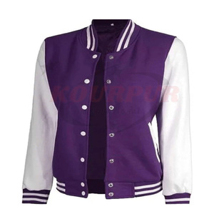 Veste universitaire pour homme de haute qualité, respirante, en cuir véritable, col montant, couleurs personnalisables, prix de gros - Product Image 3