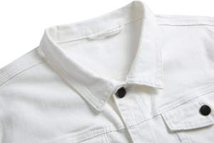 Chaquetas para Hombre 2026, Diseño Personalizado al por Mayor, Chaqueta Vaquera Estándar, Estilo Urbano para Hombre, Cuello Alto, Logotipo Frontal, Servicio OEM - Product Image 4