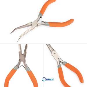 INSTRUMENTOS QUIRÚRGICOS INTENSE: Alicates de Punta Curva de Acero Inoxidable con Empuñadura Antideslizante, Herramienta para Joyería - Product Image 5