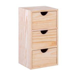 WELL HOME Cajonera de Almacenamiento de Madera de Pino con 3 Cajones de 17x14x32cm - Product Image 1
