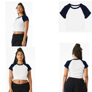 Nouveau T-shirt décontracté à manches courtes et coupe ajustée pour femme, avec appliques 3D en coton/fibre de bambou, style Y2K, collection 2026 - Product Image 6
