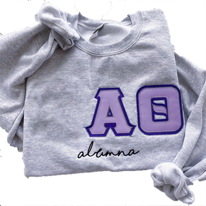 Sweat-shirt en molleton de coton à col rond personnalisé de haute qualité Delta Phi Epsilon & Phi Sigma pour l'hiver, style streetwear - Product Image 3