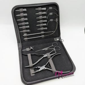 Kit d'outils capillaires en acier inoxydable très vendu pour étudiants, comprenant des pinces, un outil à boucles, des pinces à cheveux, des ciseaux, une bague de séparation - Pour - Product Image 2
