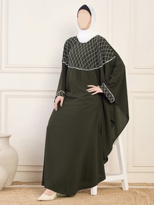 Abaya de Luxe Perlée à la Main pour Femme, Style Vintage, Robe Modeste de Créateur, Anti-Boulochage, Longueur Cheville, Collection 2026 – Vente en Gros - Product Image 3