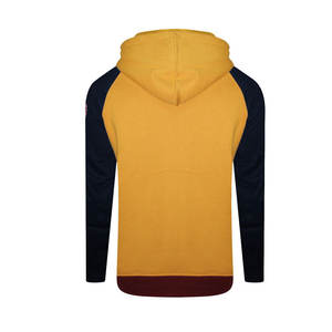 เสื้อฮู้ดสวมหัวผ้าฝ้ายสีดำสำหรับผู้ชายเสื้อสวมหัวหนาย้อมธรรมดากำหนดโลโก้ได้เอง - Product Image 3