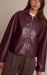Blouson de moto en cuir pour femme de qualité supérieure 20256 Manteau d'hiver en cuir véritable Nouveau design Tricoté Respirant Imperméable - Product Image 3