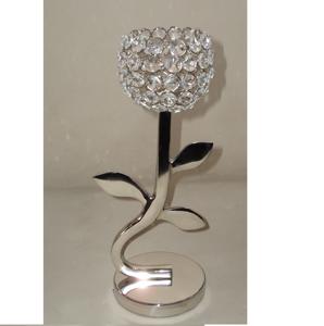 Support de bougie en cristal perlé en métal pour cérémonie de mariage, décoration de table, style unique - Product Image 1