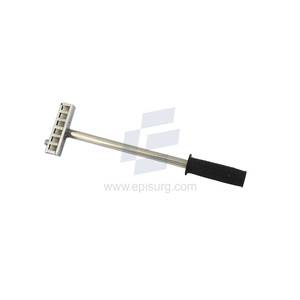 Marteau de marquage pour tatouage auriculaire d'identification animale, standard, hauteur 20 mm, 2 rangées, 8 cellules, corps en acier inoxydable peint en vert - Product Image 6