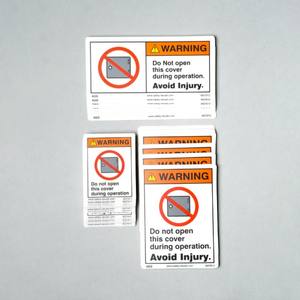 Etiqueta Adhesiva de Advertencia de Protección de Maquinaria M37, No Abrir la Cubierta, Prevención de Lesiones Industriales, Resistente a Arañazos e Impermeable - Product Image 4