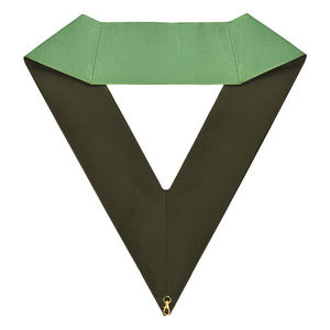 Collier de broderie à la machine à ruban vert Regalia maçonnique de qualité supérieure à faible quantité minimale de commande et fabricant de services OEM - Product Image 6