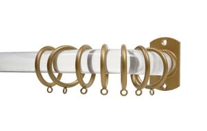 Support de rideau en acrylique fini or antique pour les amateurs de décoration intérieure qui aiment les configurations de rideaux minimalistes et élégantes - Product Image 6