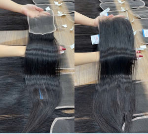 Paquetes de cabello humano alineados con cutícula de encaje HD suizo con cierre de encaje 5x5 6x6 todos los tamaños 100% cabello crudo vietnamita para pelucas de cabello humano - Product Image 6