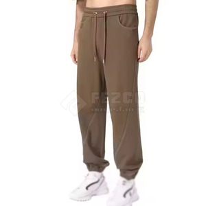 Diseño personalizado de alta calidad de los hombres rectos de algodón casual Tallas grandes pantalones de chándal en stock - Product Image 1