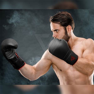 Guantes de Boxeo Profesionales Personalizados de Cuero PU de 8oz y 12oz, Diseño Antideslizante de Dedo Completo, Cierre de Gancho y Bucle, Fabricados en Fábrica - Product Image 2