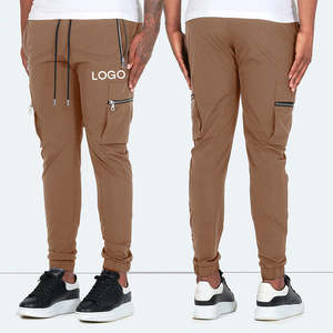 Pantalones apilados Los últimos pantalones de nuevo diseño para hombres Negro Marrón Blanco Ropa de calle 100% Algodón Hombres Flare apilados - Product Image 1