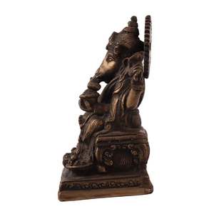 Handmade Decorative Indian Golden Bronze Hindu God Ganesh <b>Brass</b> Sculptures Figurine Statue Home Decoration <b>Ornaments</b> SNE-481 - Product Image 3