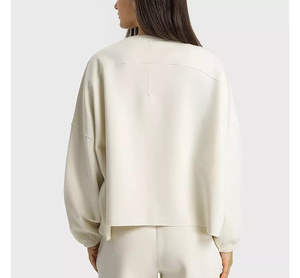 Sweat à capuche oversize en polaire pour femme, pull d'hiver décontracté, streetwear, 100% coton doublé, écologique, imperméable à l'avant - Product Image 2