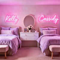 Letrero LED de Neón Multicolor con Nombre Personalizado, Hecho a Mano, Fácil Instalación, Enchufe Universal, Decoración para Habitación de Adolescentes, Regalo de Navidad con Intensidad Regulable